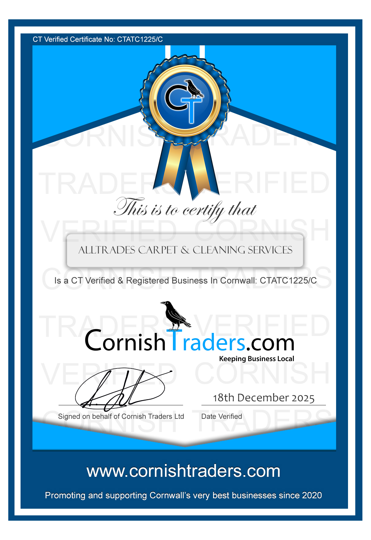 CT Verified Certificate